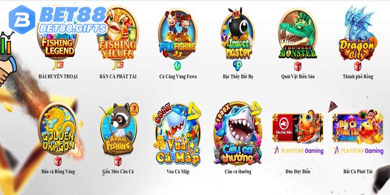 Bắn cá Bet88 sở hữu ba sảnh game hàng đầu châu Á, đảm bảo chất lượng